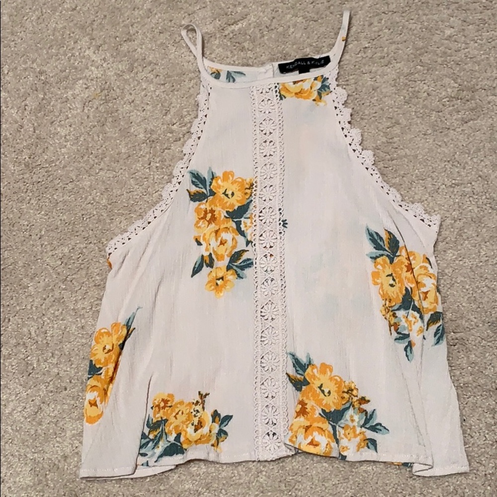 Ivory dress tank with lace